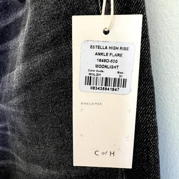 Trinny Citizens of Humanity Estella Black Moonlight High Rise Ankle Jeans NWT - Picture 4 of 5